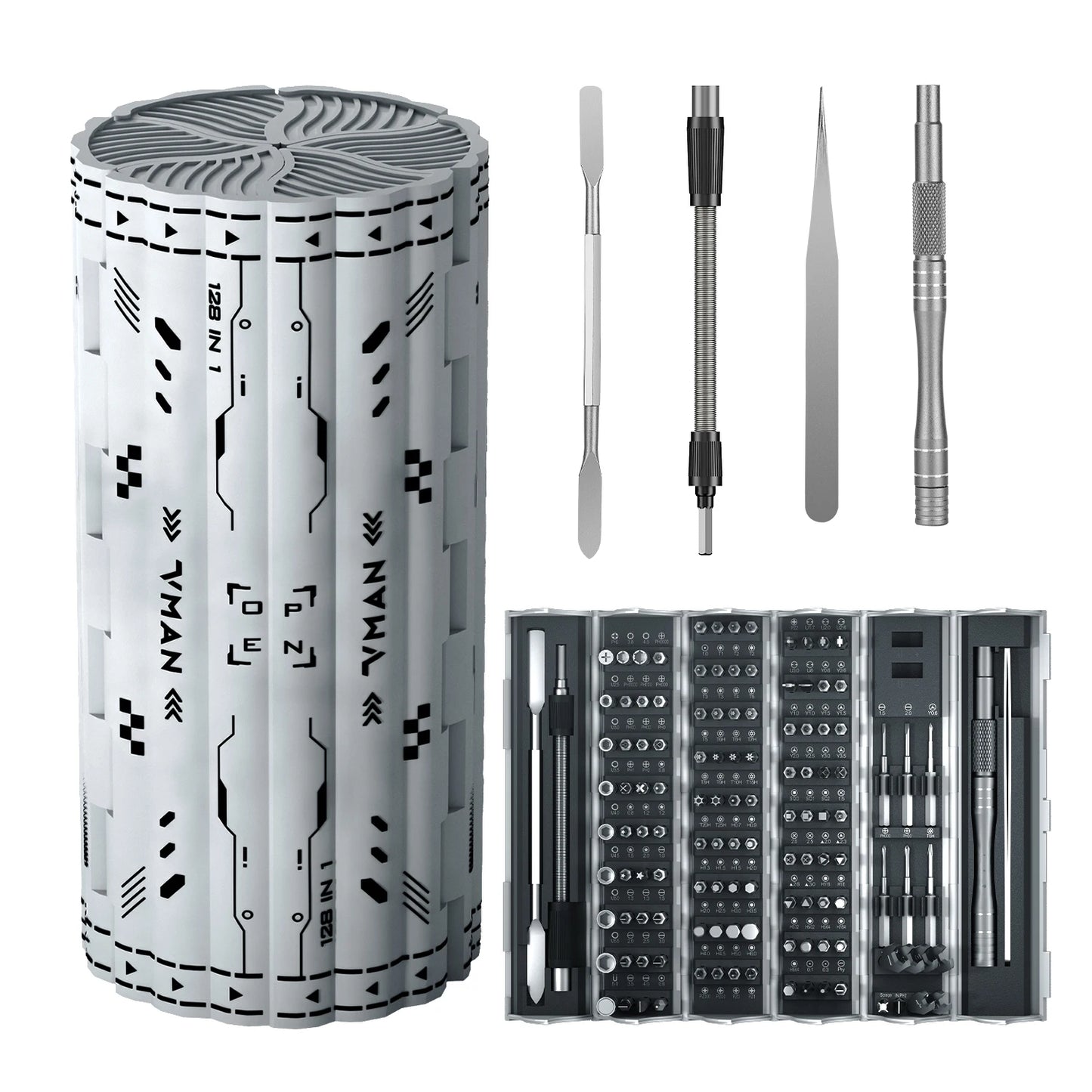 VMAN 128-In-1 Precision Screwdriver Set Magnetic Repair Tool Kit