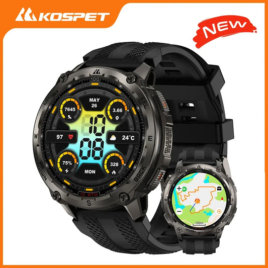 KOSPET Tank T4 Smartwatch GPS Offline Maps 10ATM Waterproof Android iOS