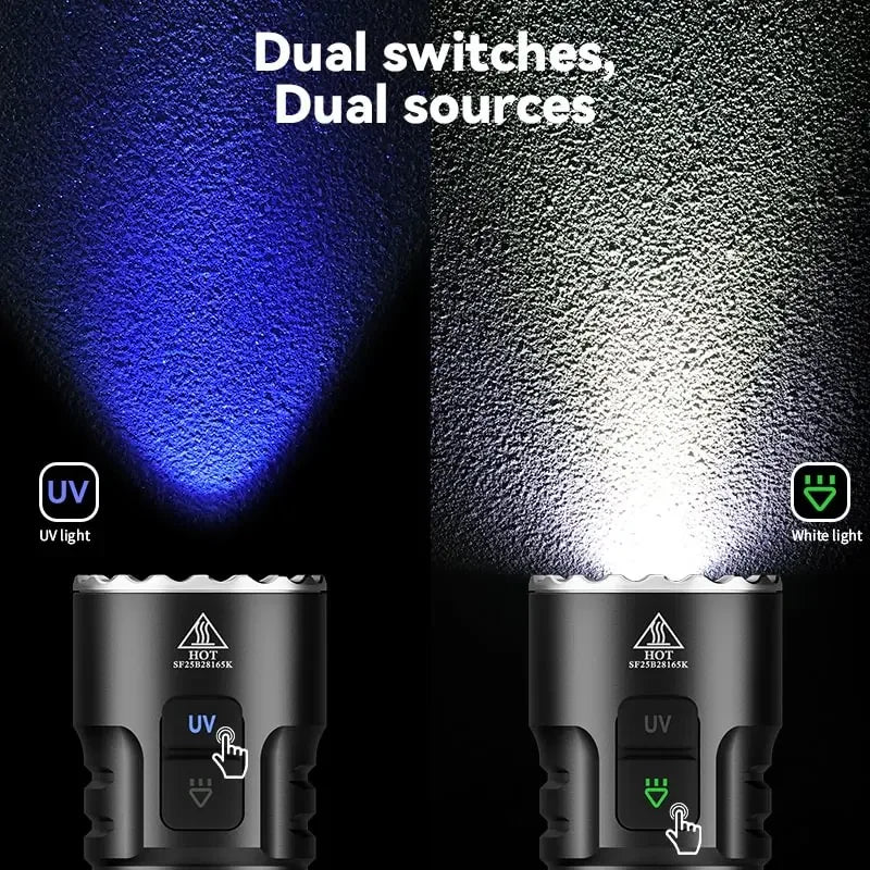 Sofirn SR23 UV Flashlight 365nm USB C Rechargeable 21700