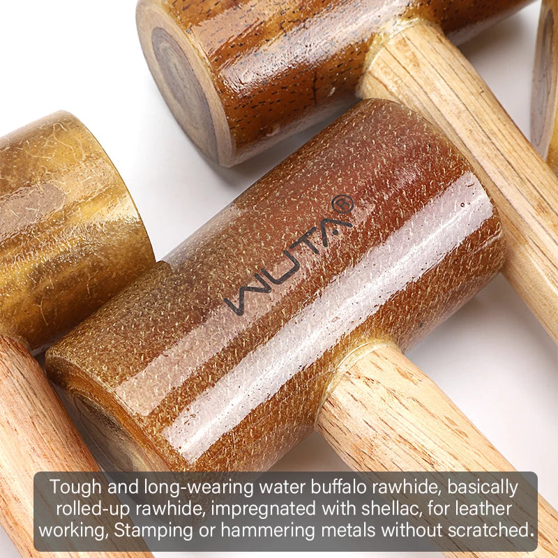WUTA Rawhide Head Mallet Leather Craft Hammer For Jewelry Stamping