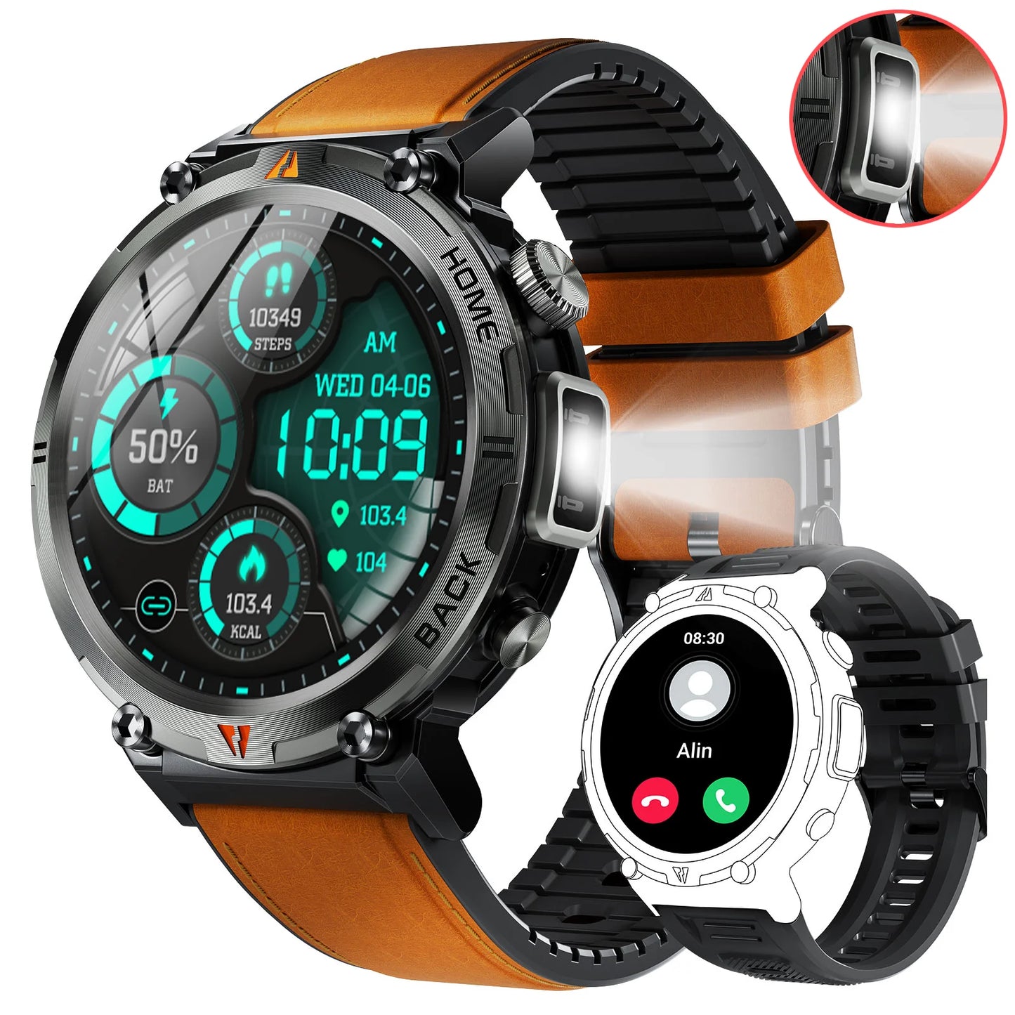 EIGIIS KE3 Bluetooth Calling Smartwatch For Men With Heart Rate