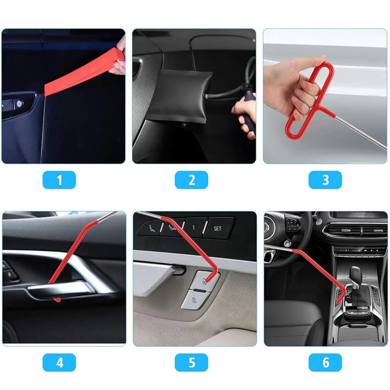 Car Window Lockout Kit With Air Wedge Pump