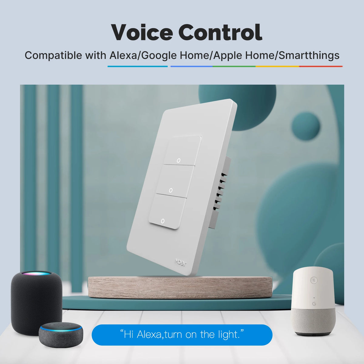 MOES Matter WiFi Smart Light Switch With Voice Control