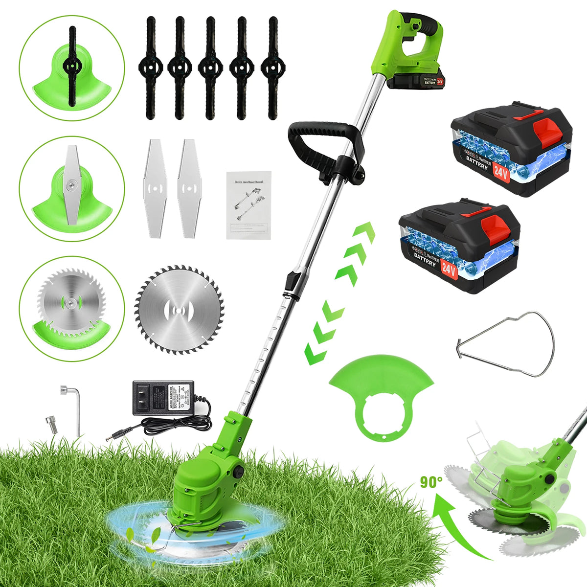 Cordless Brushless Lawn Mower Grass Trimmer And Edger Tool