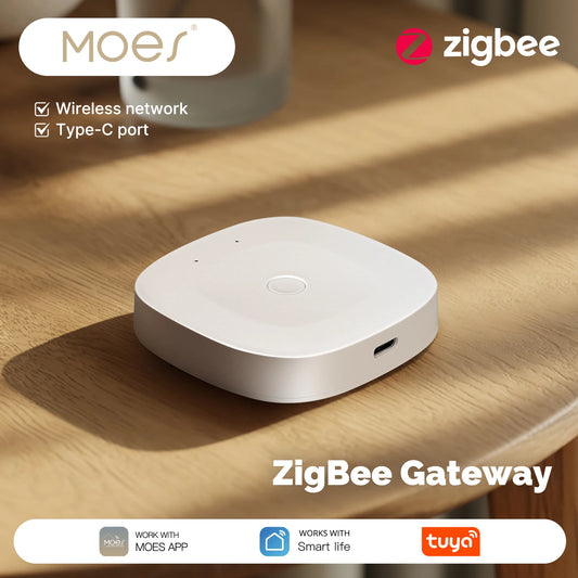 MOES Smart Home Hub Bluetooth ZigBee Tuya Gateway Alexa Compatible