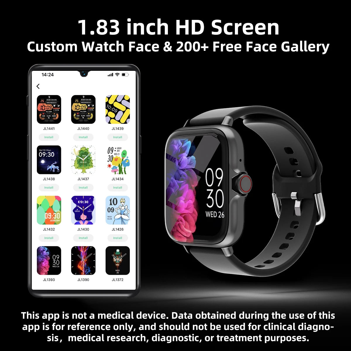 Smart Watch With Answer Calls Sleep Monitoring Pedometer And Alerts