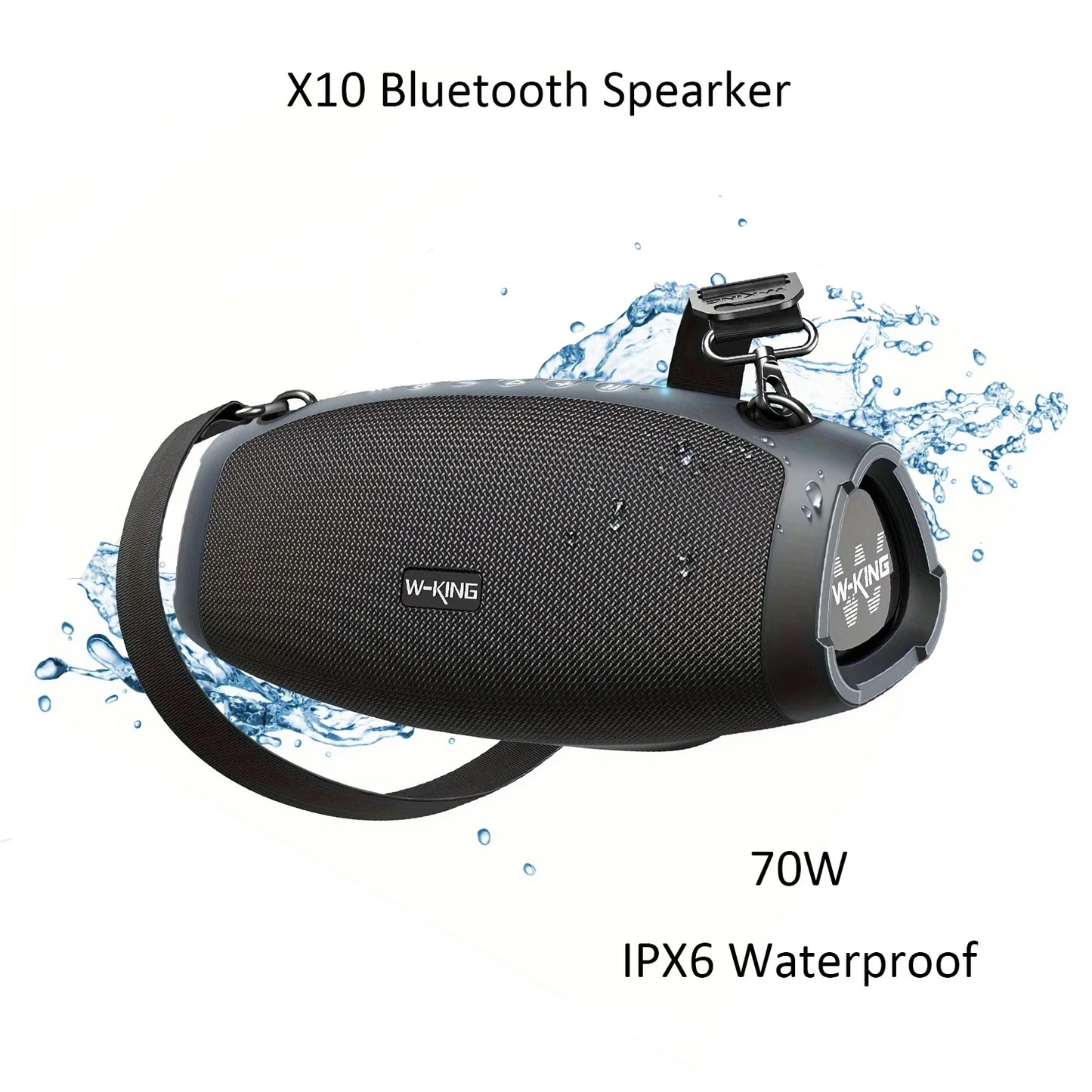 W King X10 Portable Bluetooth Speaker 70W Waterproof Outdoor Boombox