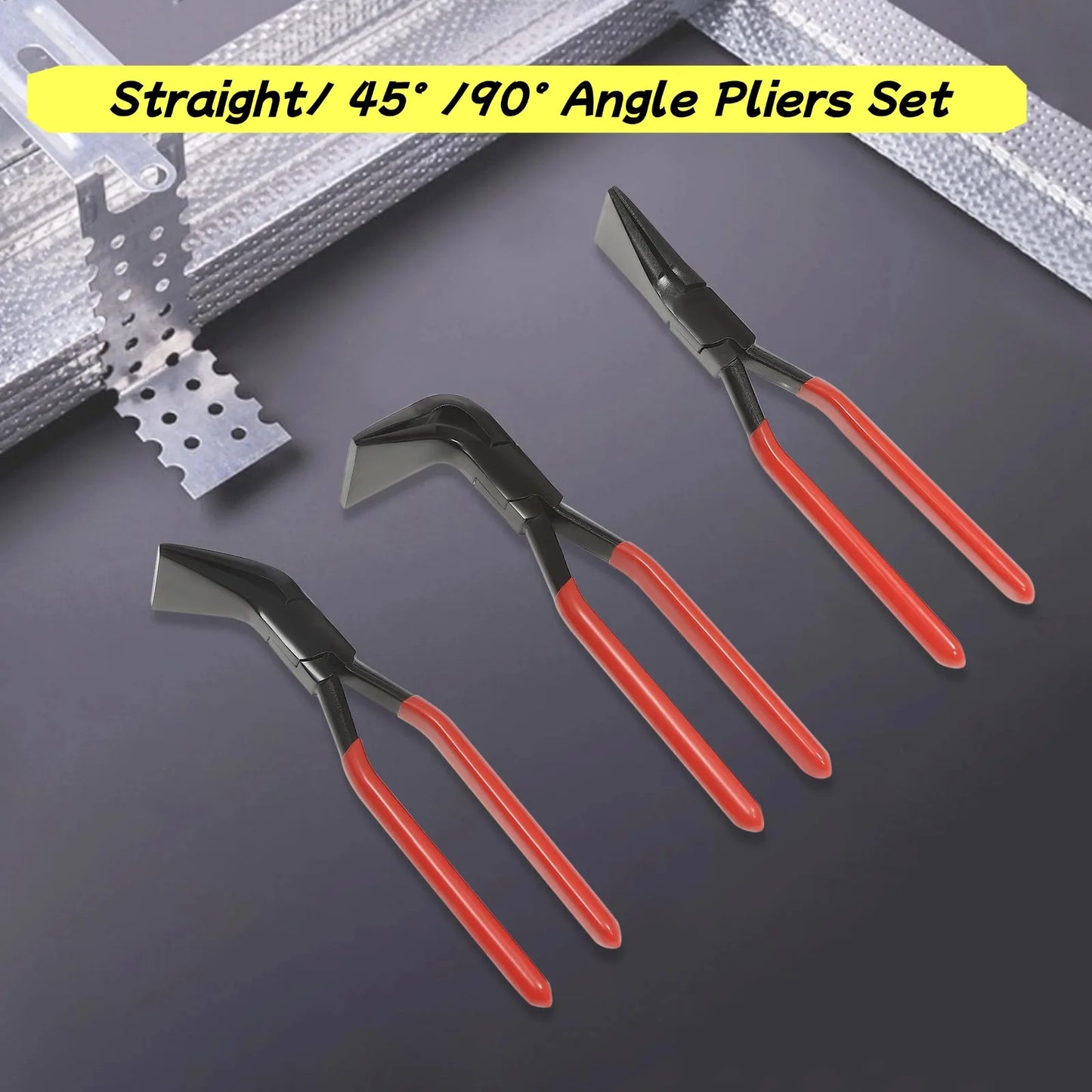 3 Piece Metal Bending Pliers Set For DIY Sheet Metal