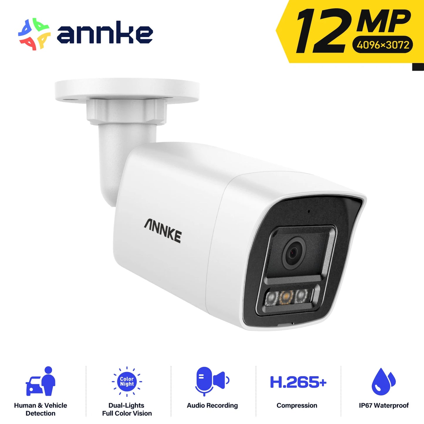 ANNKE 12MP Outdoor Smart Dual Light PoE Security Camera