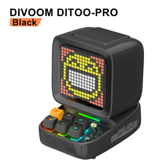 Divoom Ditoo-Pro Speaker Mini Retro Pixel Art Bluetooth Portable Alarm Clock DIY LED Display Board Cute Gift Vintage 블루 투 스 화자