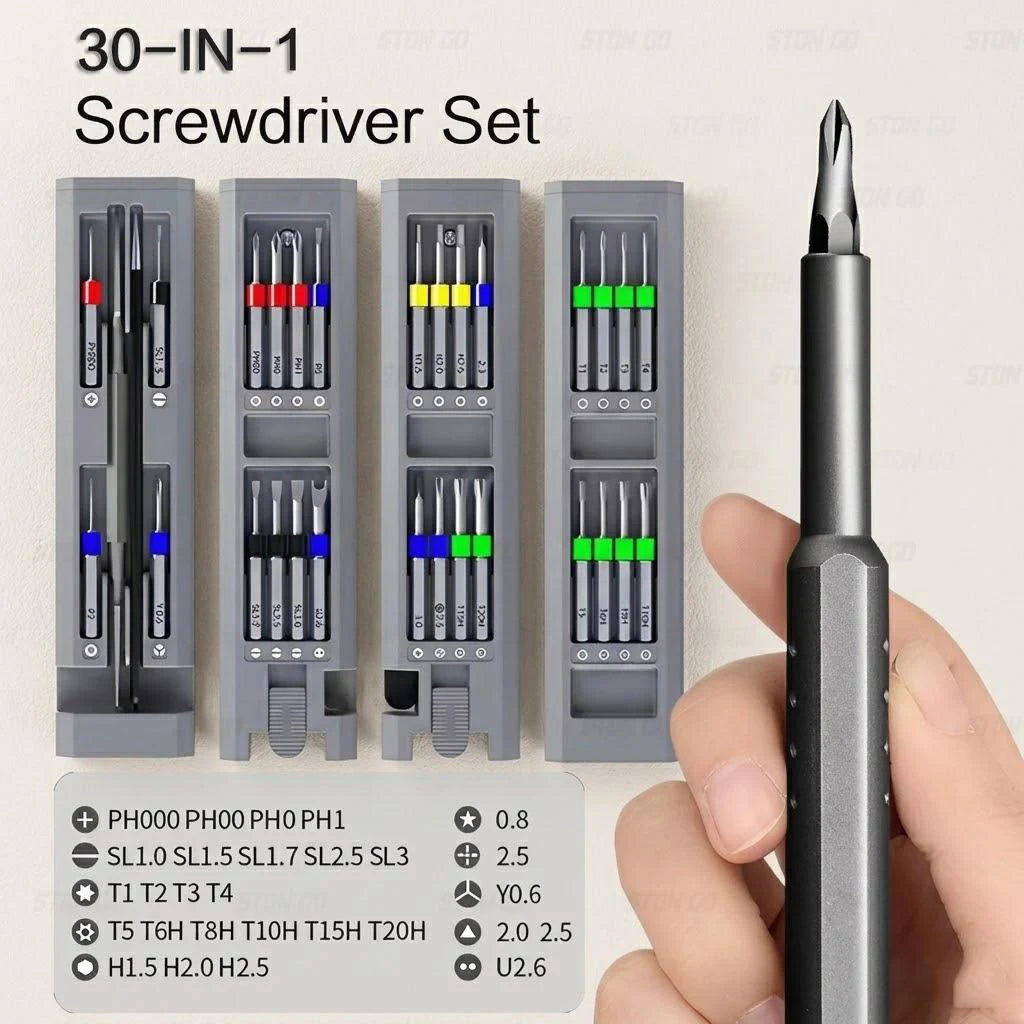 STONEGO Rechargeable Precision Electric Screwdriver Set With Magnetic Bits