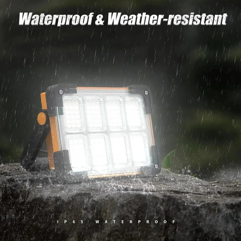 LED BARZ Rechargeable Solar Outdoor Portable LED Floodlight For Construction