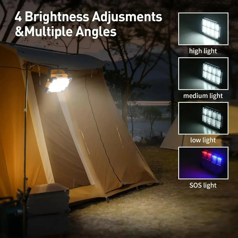 LED BARZ Rechargeable Solar Outdoor Portable LED Floodlight For Construction