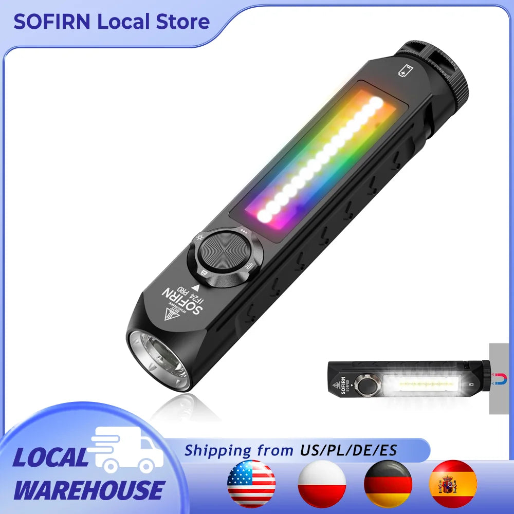 Sofirn IF24 RGB LED Flashlight 2000lm Rechargeable IP66 Torch