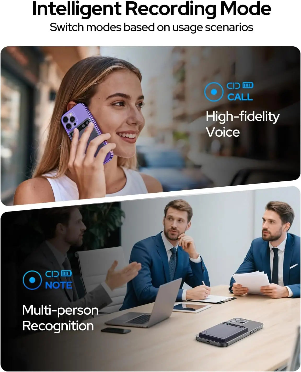 Voice Activated Recorder AI Note Taking Device With 152 Languages 64GB