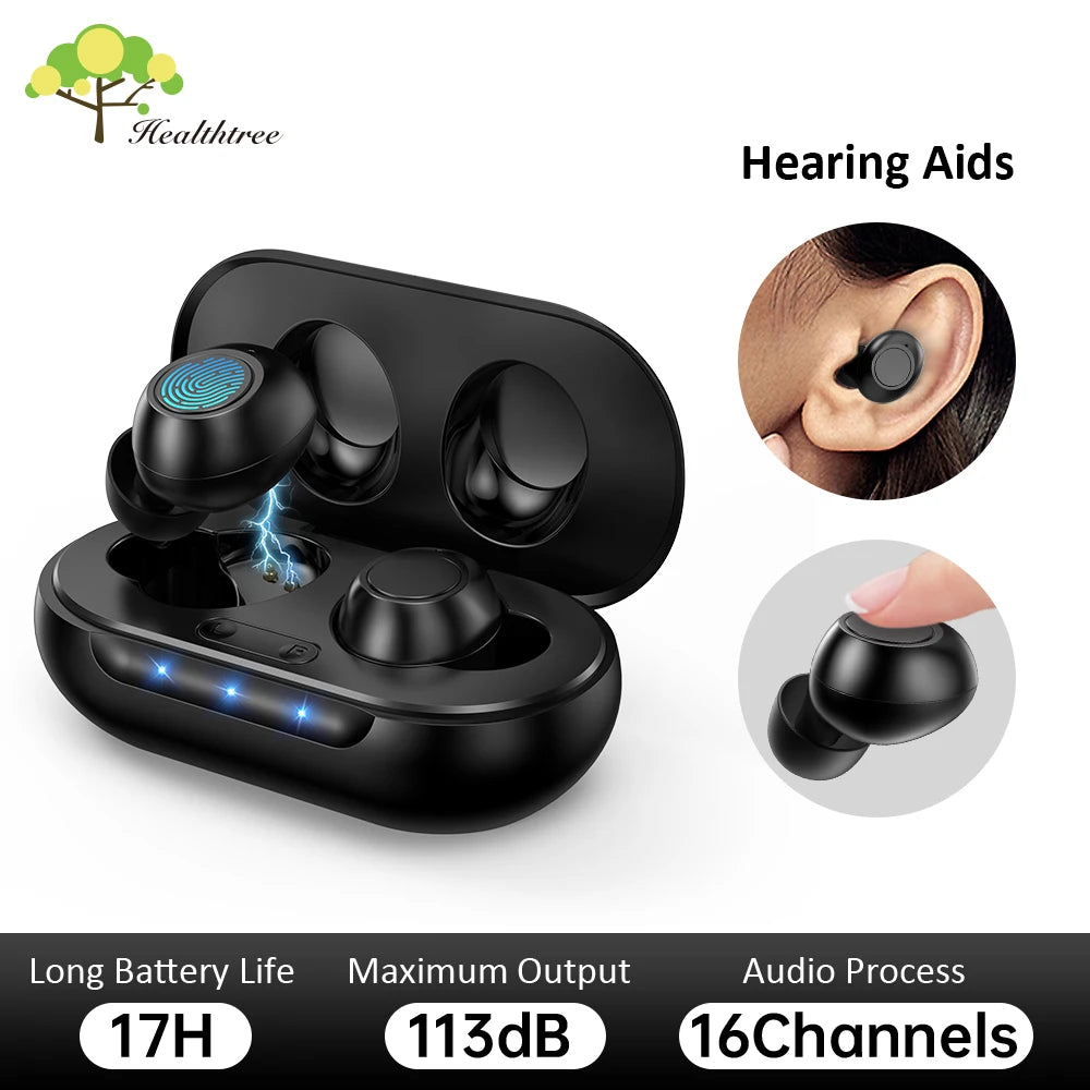 HealthTree Mini Digital Rechargeable Hearing Aids With Sixteen Channel