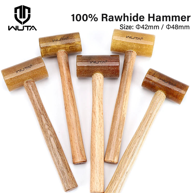 WUTA Rawhide Head Mallet Leather Craft Hammer For Jewelry Stamping