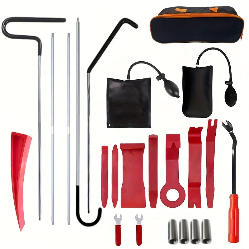 Car Door Tool Kit With Inflatable Pump And Reach Gripper