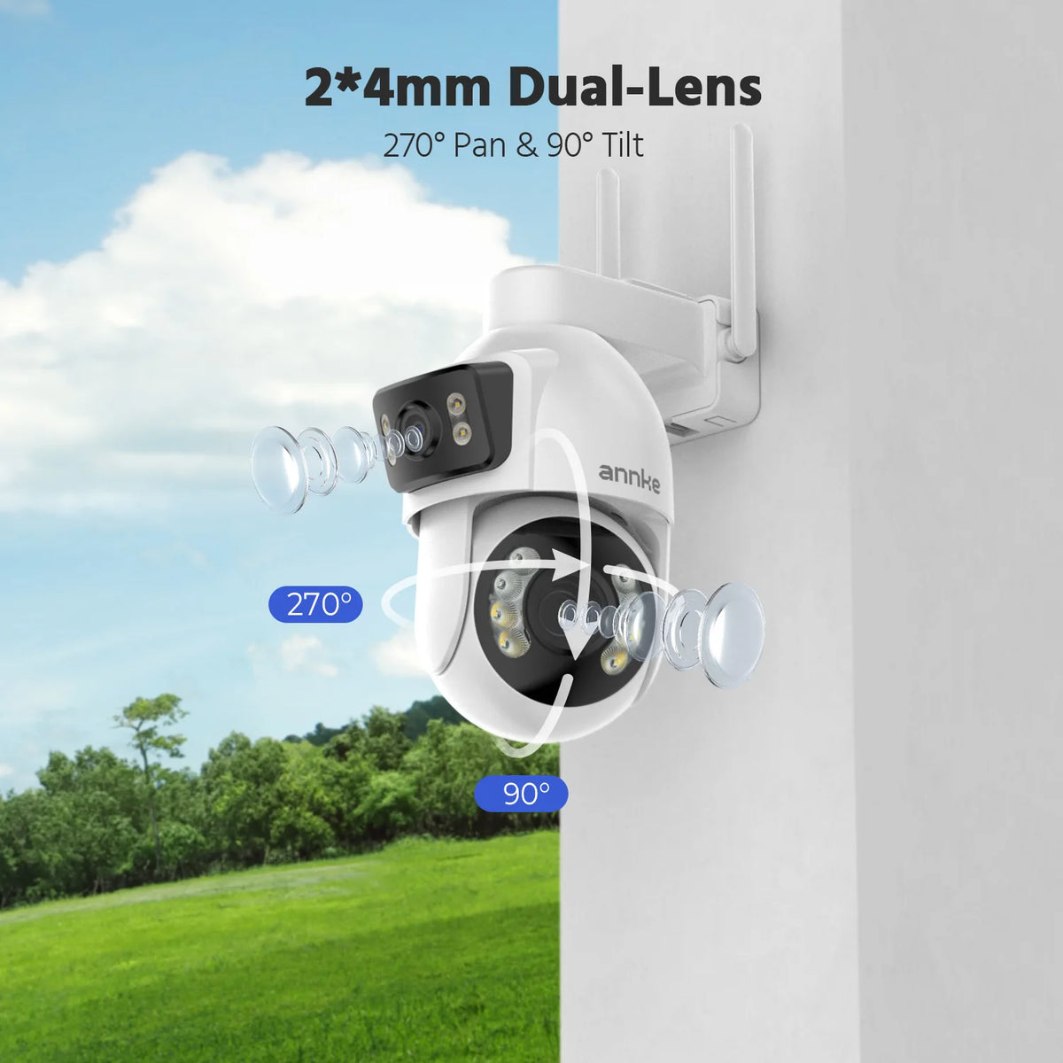 ANNKE Dual Lens PTZ Security Camera With WiFi Optical Zoom