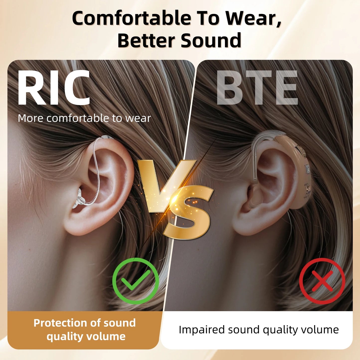 K&FCOPTEE Rechargeable Hearing Aids For Adults With Volume Control