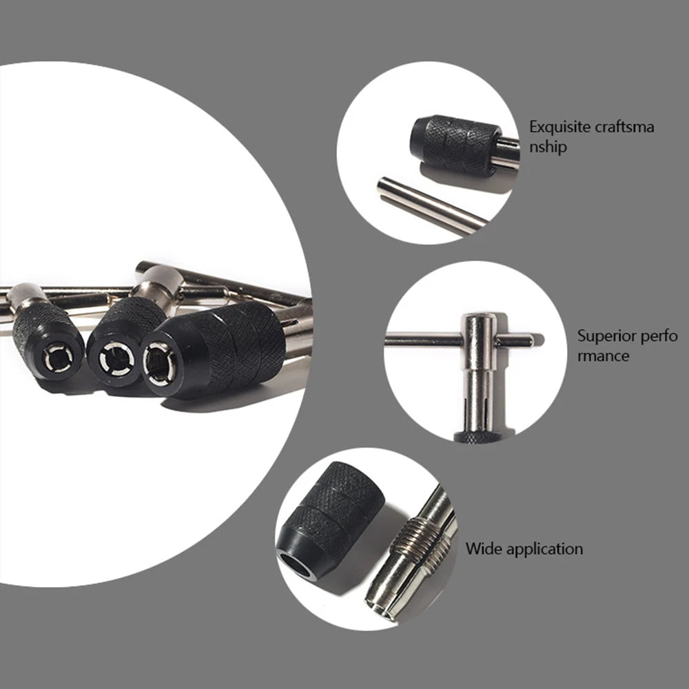 T Shaped Tap Wrench Set 5pc For Thread Tapping Hand Tools