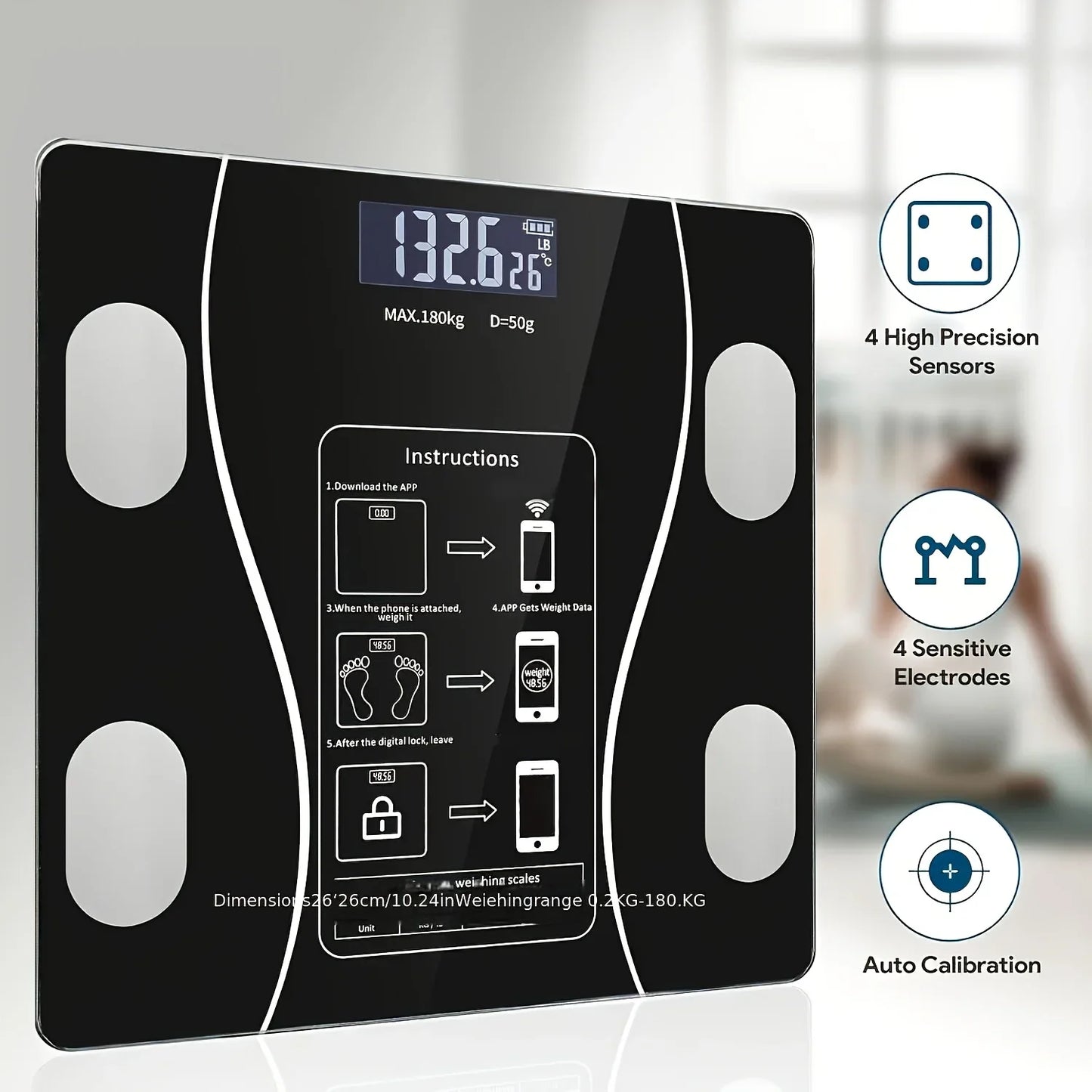 AEHOME Intelligent Digital Body Scale With Backlit Display