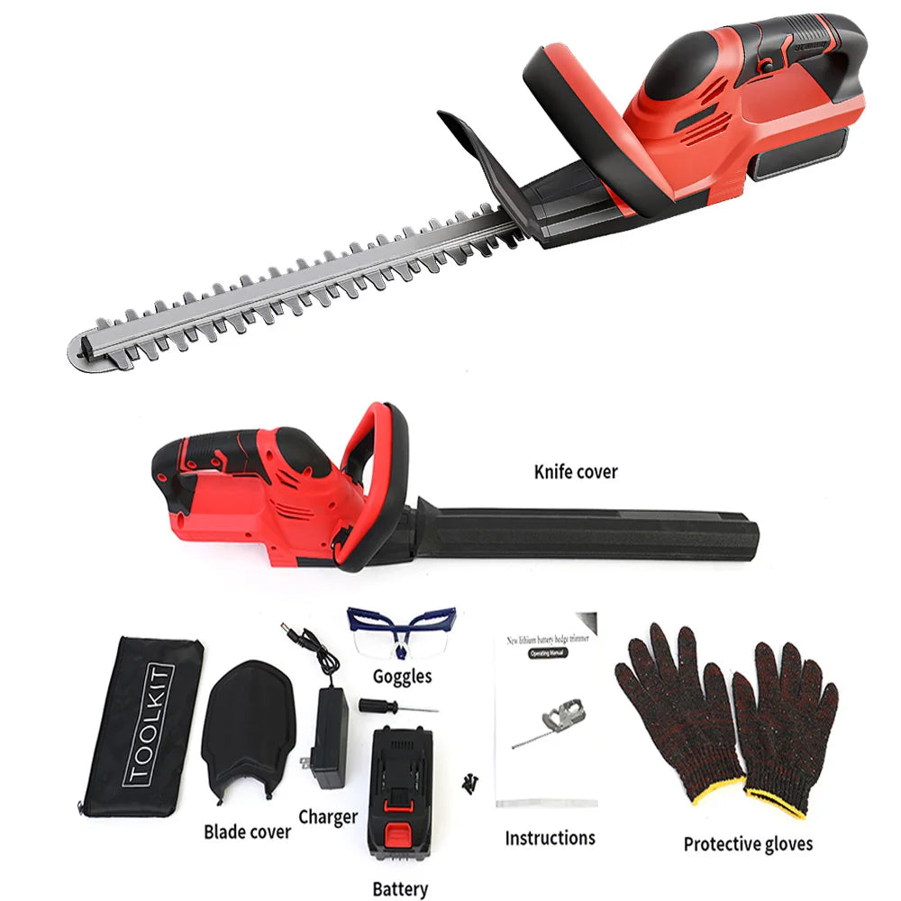 Cordless Hedge Trimmer With Battery Electric Grass Shears Yard Care