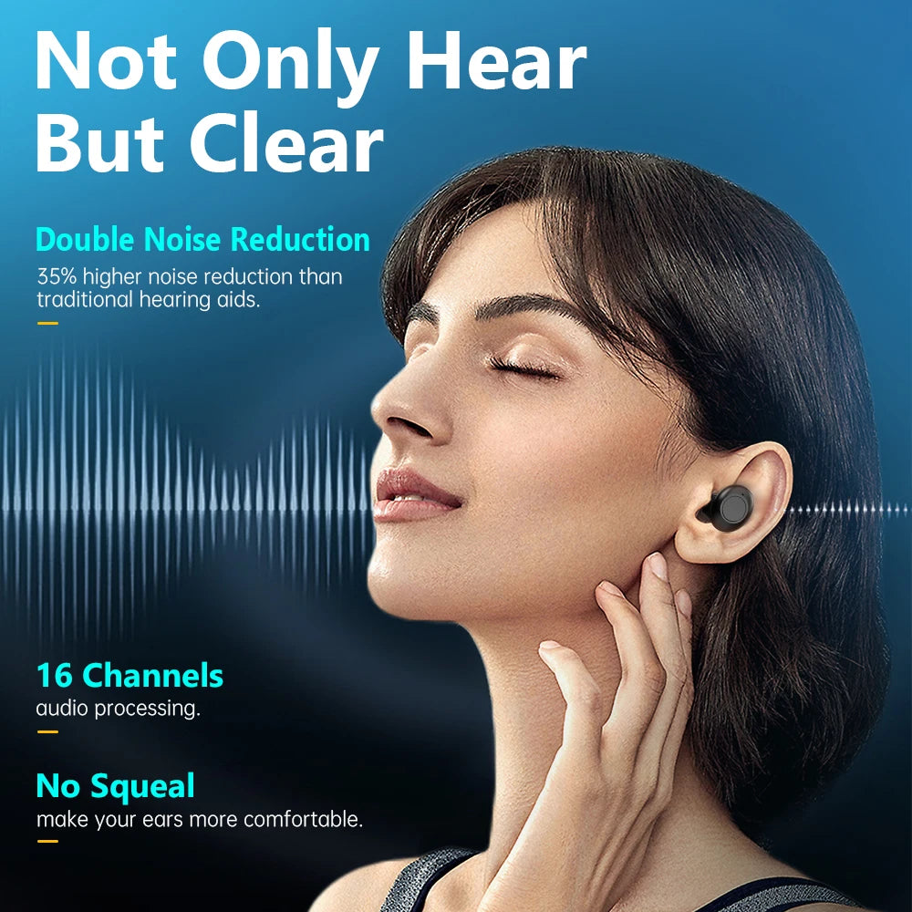 HealthTree Mini Digital Rechargeable Hearing Aids With Sixteen Channel