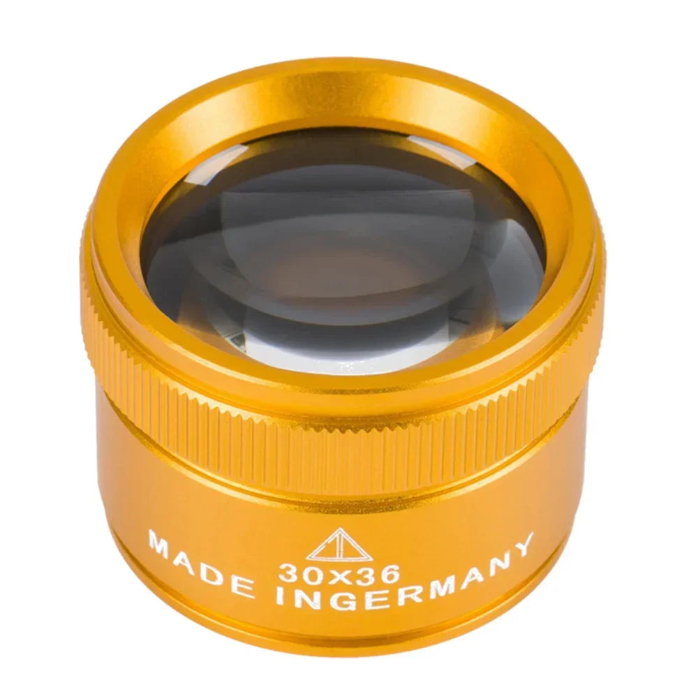 30X Magnifying Glass K9 Optical Lens Jewelry Loupe Monocle Handheld