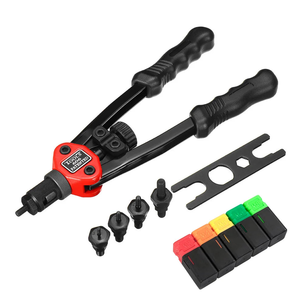 Allsome BT-606 Riveter Gun Rivet Nut Tool Manual Mandrels