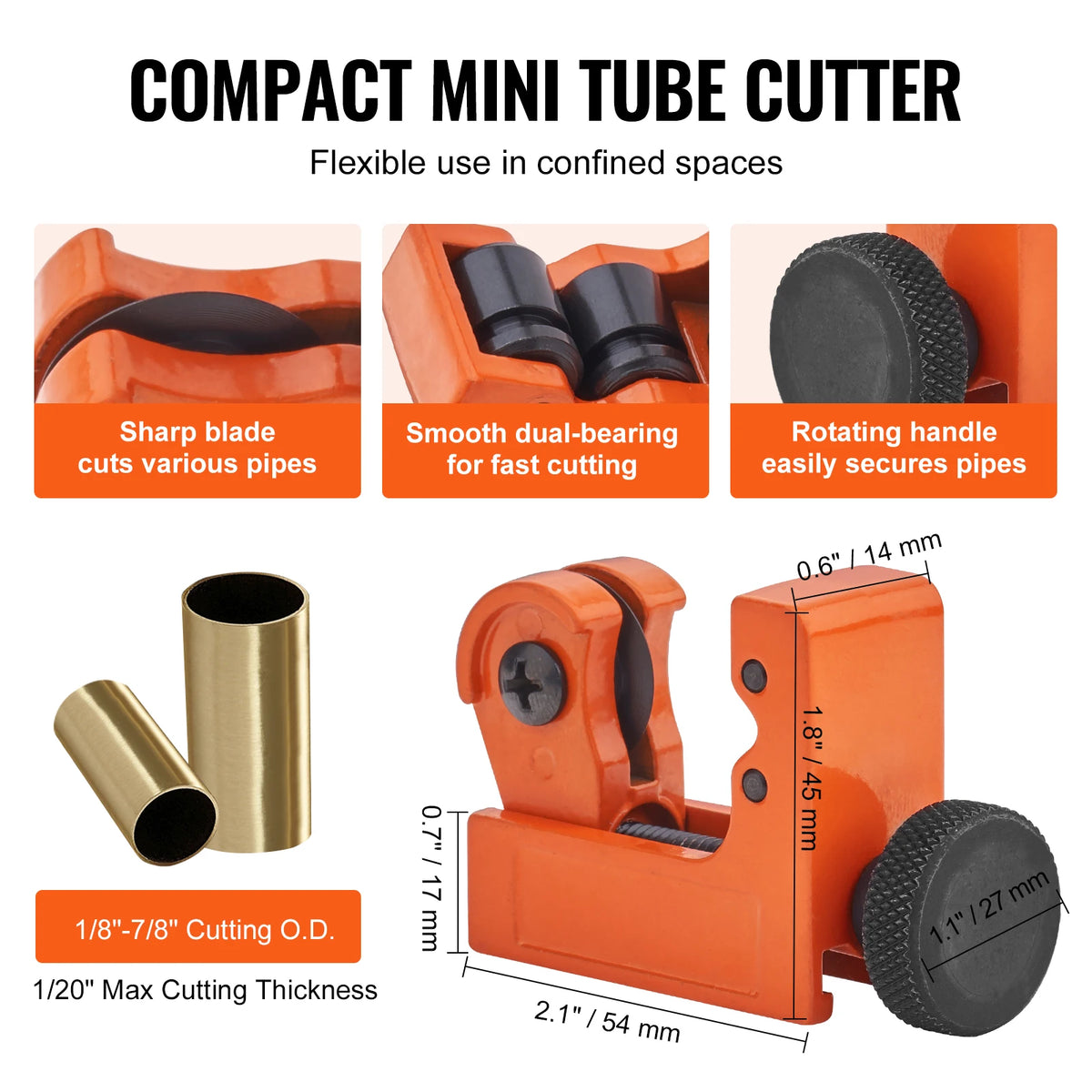 VEVOR Tubing Cutter Set Heavy Duty Pipe Cutting And Deburring
