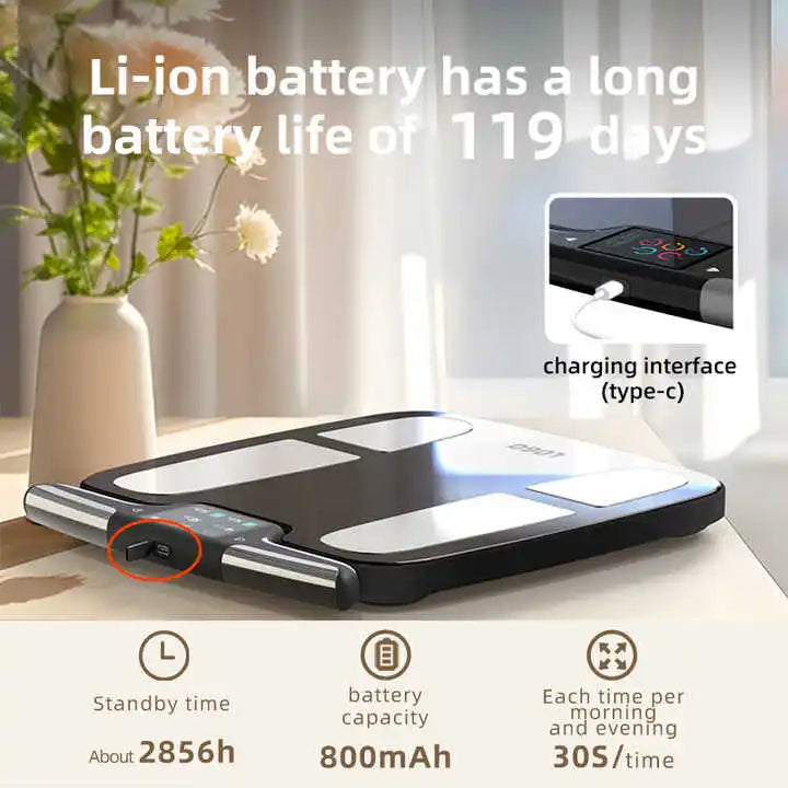 Smart Scale 8 Electrodes Digital Body Monitor TFT Display FSA