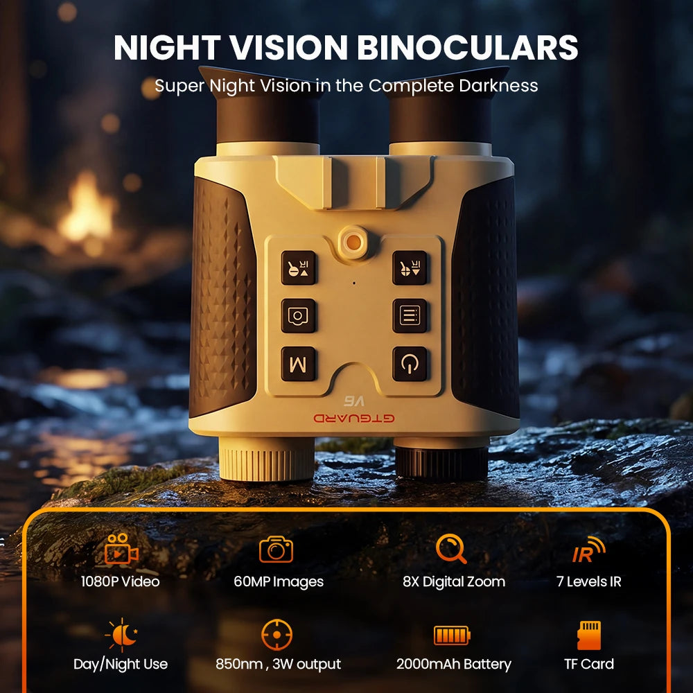 GTGUARD V6 Infrared Night Vision Goggles With 4K Photo Recording