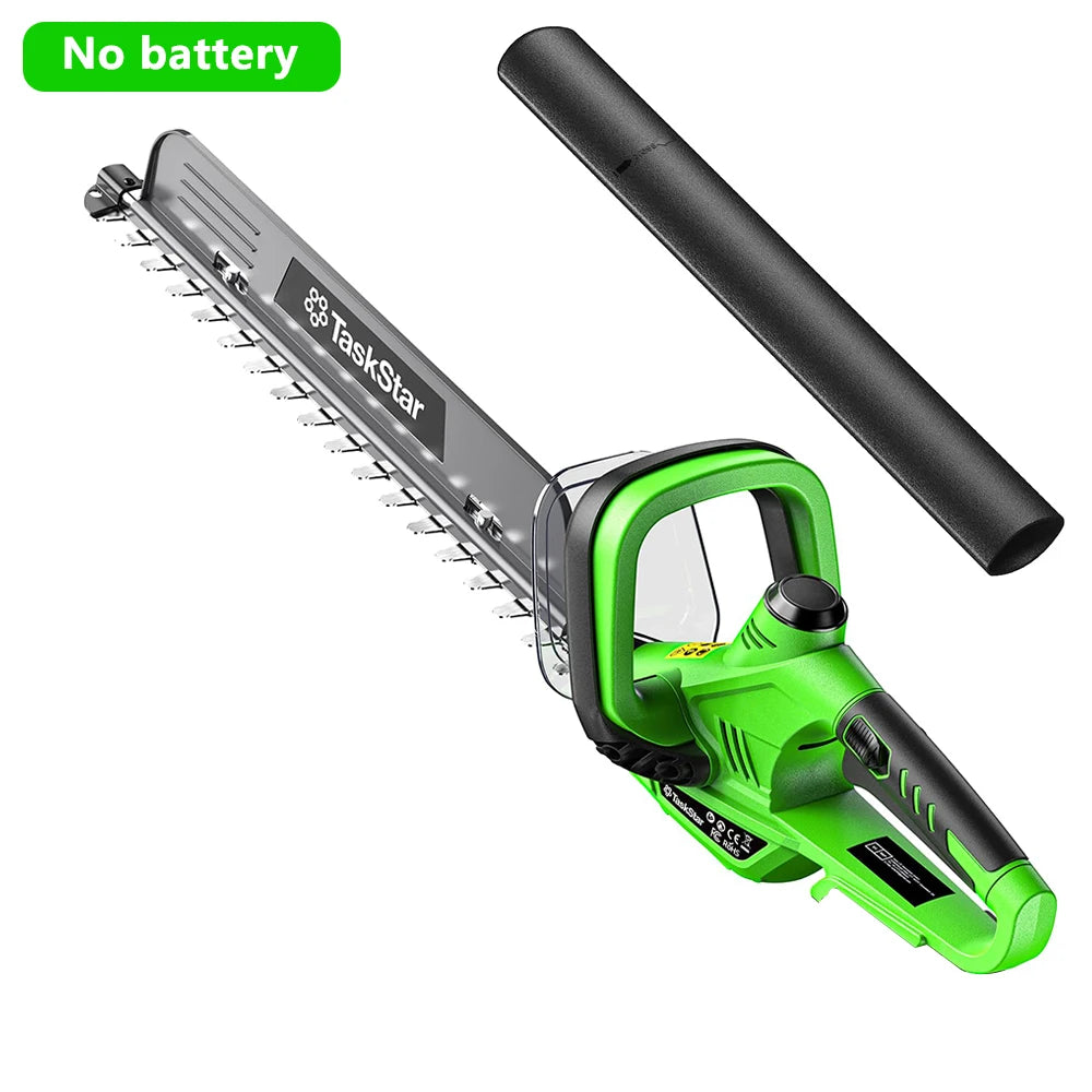 TaskStar Cordless Electric Hedge Trimmer With Dual Action Blade