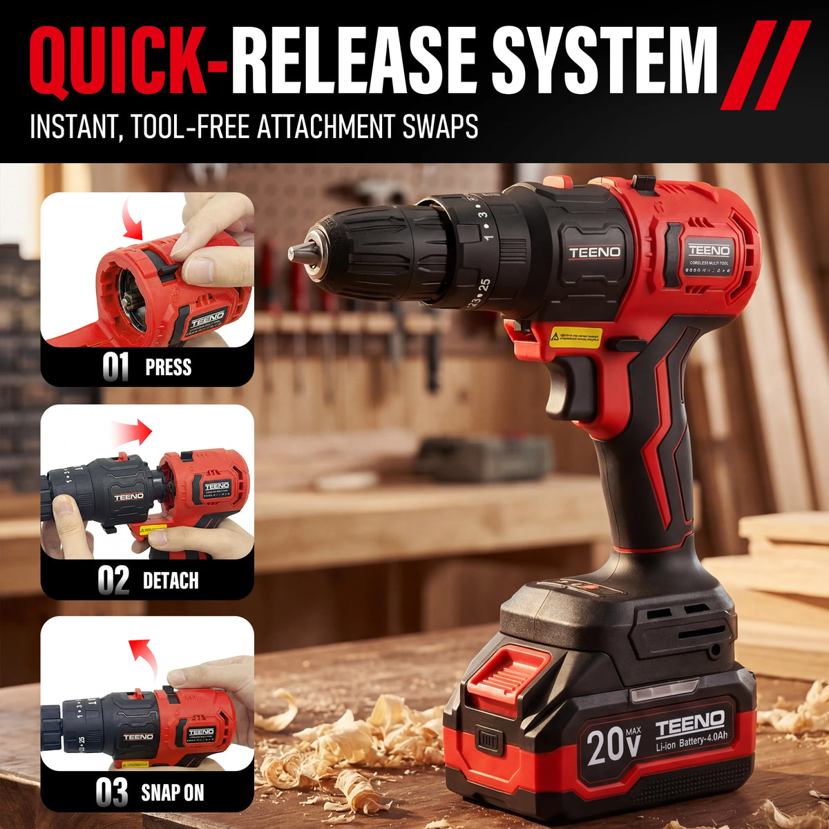 20V Brushless 9 In 1 Cordless Power Tool Combo Kit