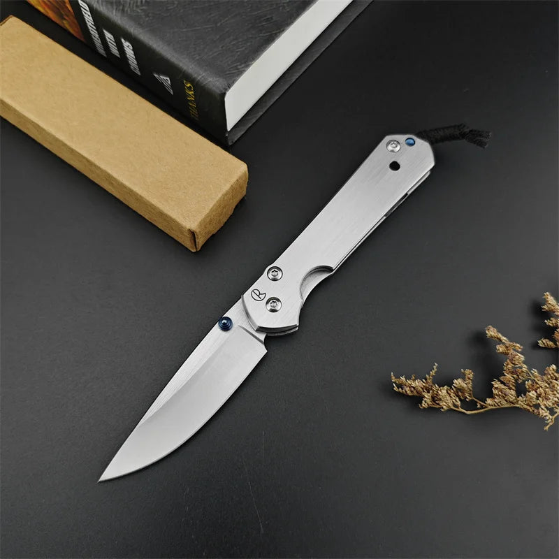 DIY Supplies EDC Safety Folding Knife Damascus Steel Titanium Handle