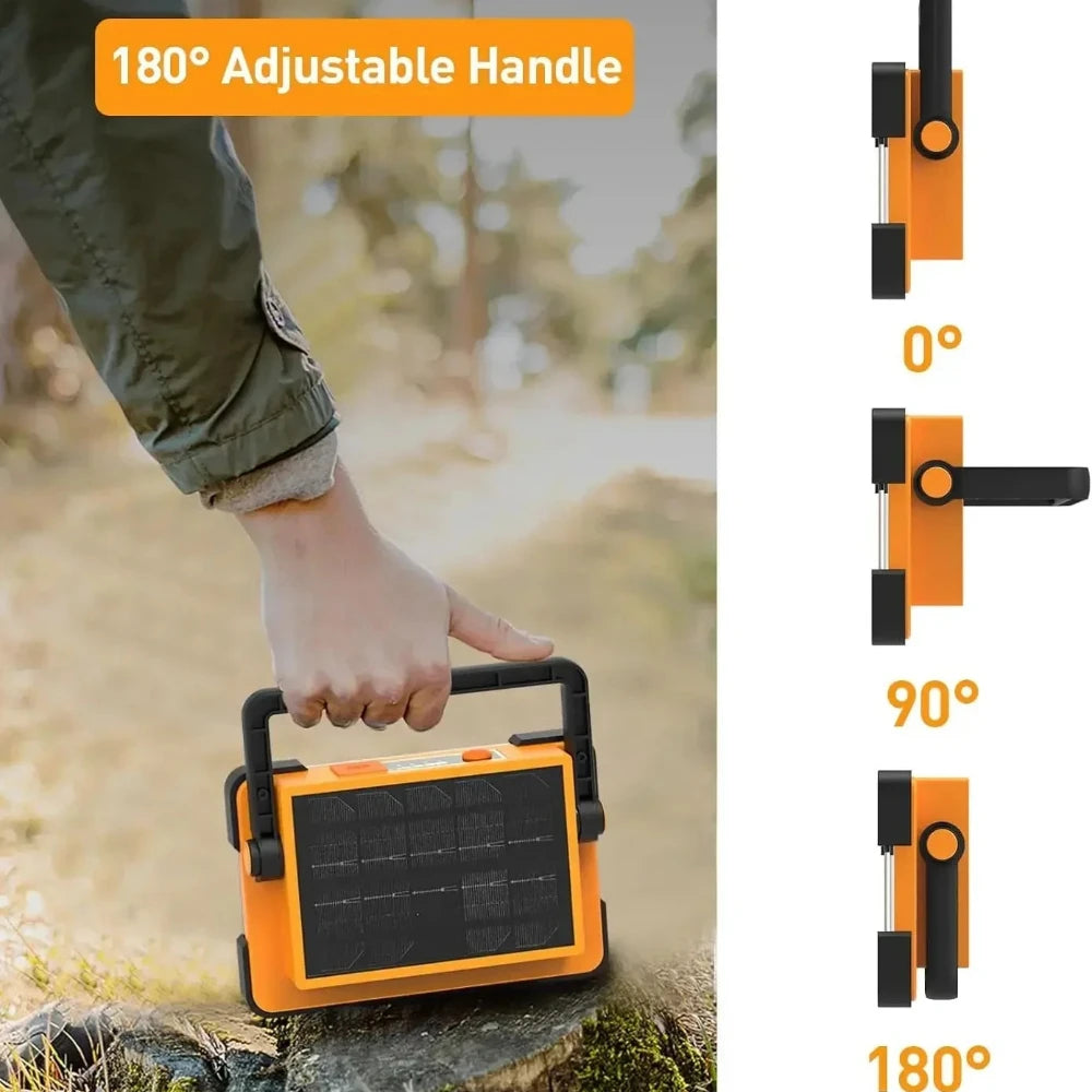 LED BARZ Rechargeable Solar Outdoor Portable LED Floodlight For Construction
