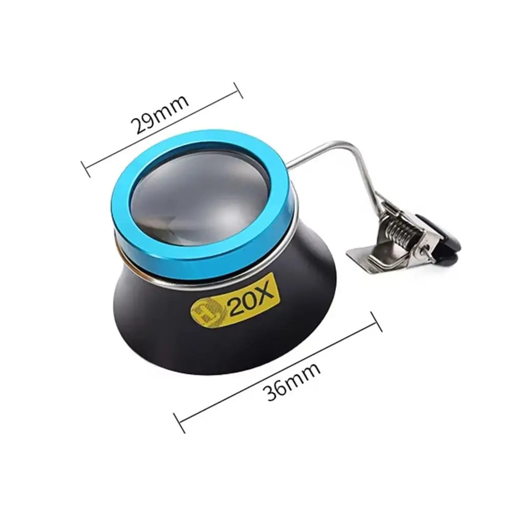 1Pcs New 5X 10X 20X Eyeglass Magnifier Clip-On Eye Loupe Loupe Magnifying Lens Portable Eyepiece Process Operation