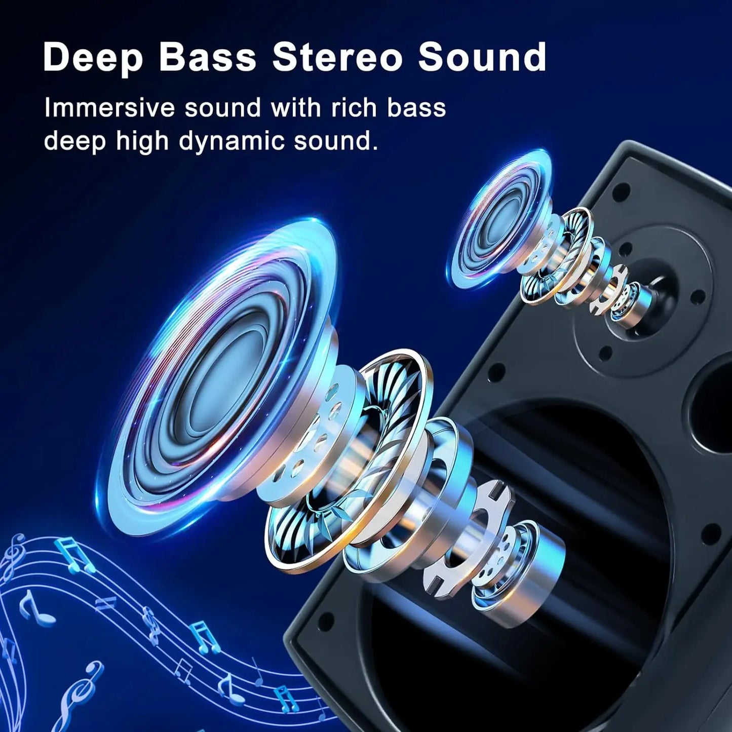 Herdio Outdoor Bluetooth Speakers 800W Waterproof Wall Mounted Patio System