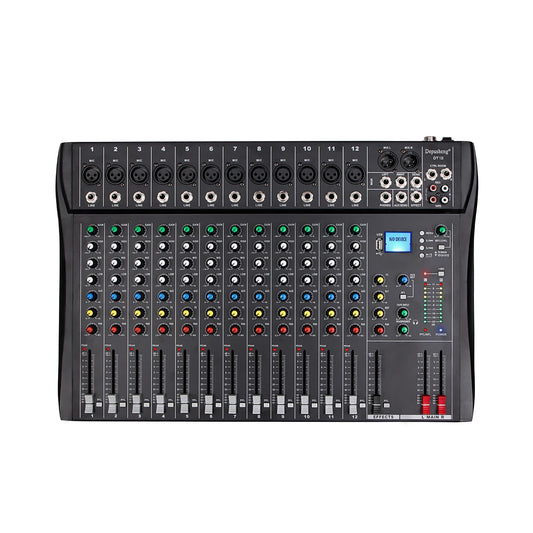 Depusheng DT8 DT12 Professional Audio Mixing Console With Bluetooth Reverb