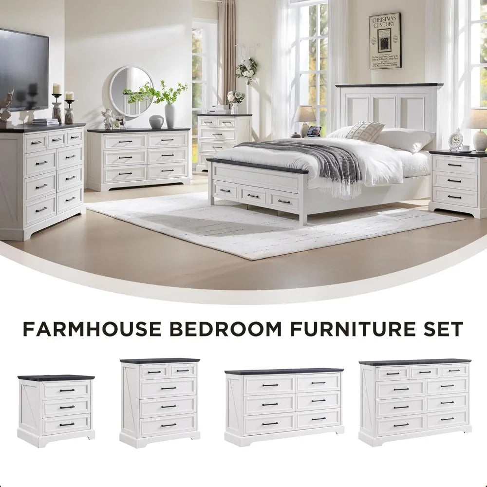 Farmhouse 9 Drawer Dresser For Bedroom And Living Room