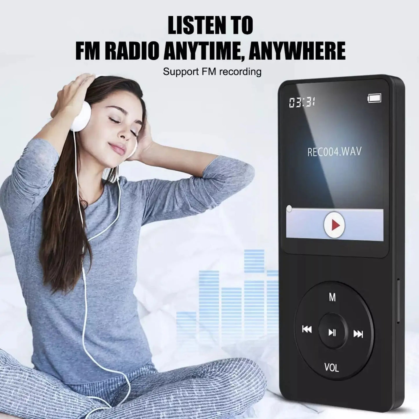 Mini Portable MP3 Player With Bluetooth 5.0 And FM Radio
