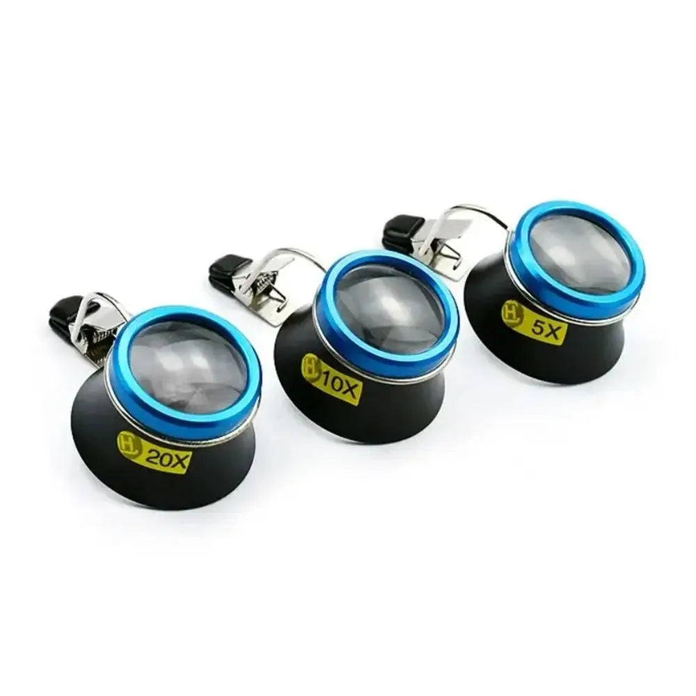 1Pcs New 5X 10X 20X Eyeglass Magnifier Clip-On Eye Loupe Loupe Magnifying Lens Portable Eyepiece Process Operation
