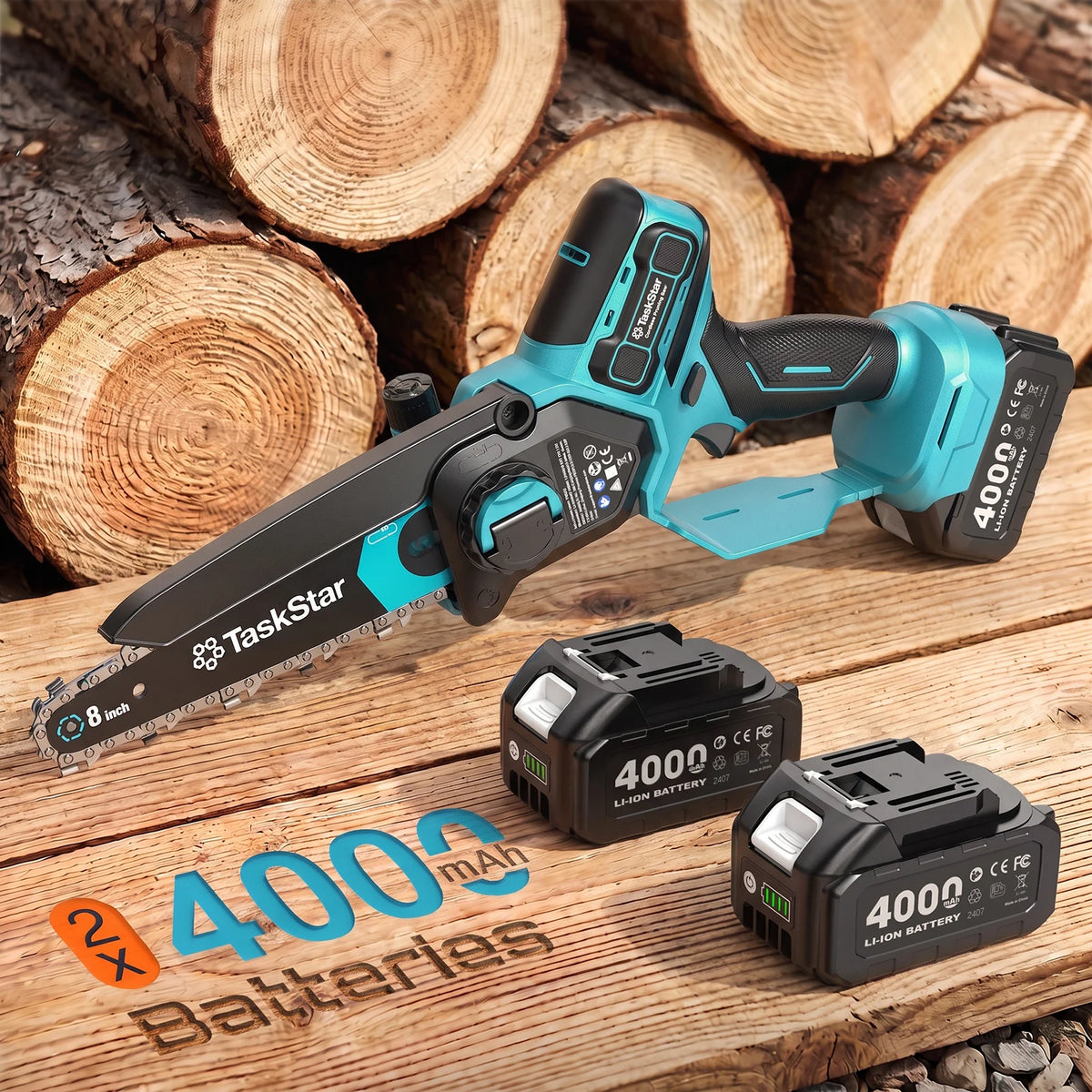 TaskStar Telescopic Pole Saw And Brushless Chainsaw Combo