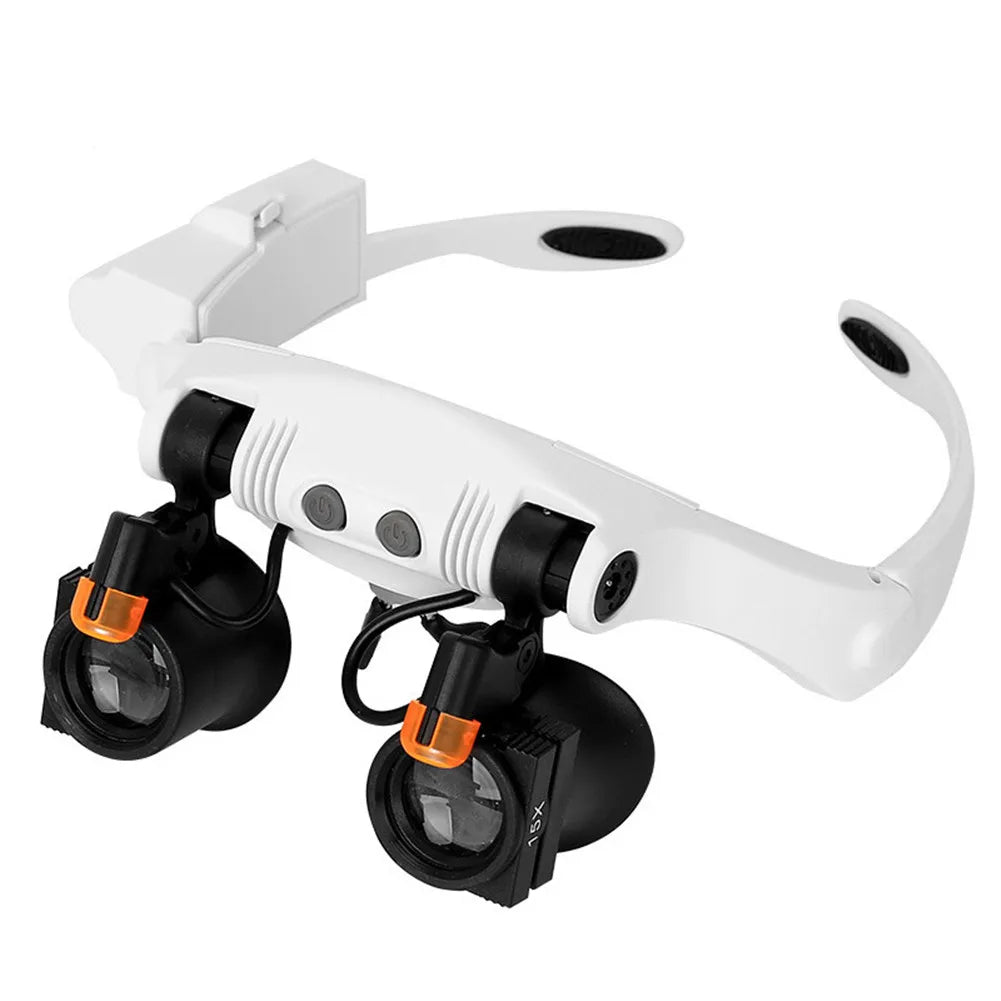 Adjustable LED Headband Magnifier Loupe With 5X To 10X