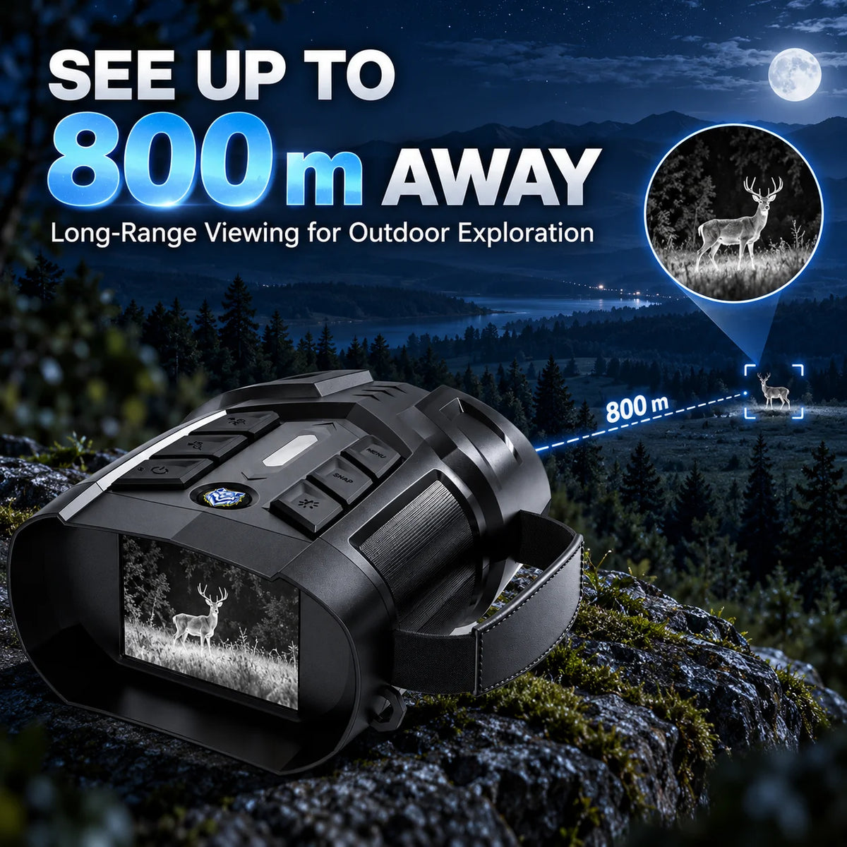Digital Night Vision Binoculars With Infrared Photo And Video Recording