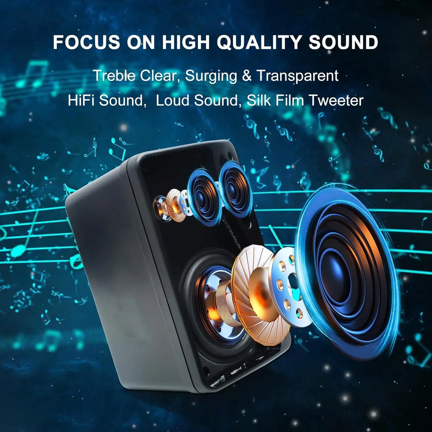 Herdio 3-Way Outdoor Passive Wired Speakers Waterproof Patio Marine