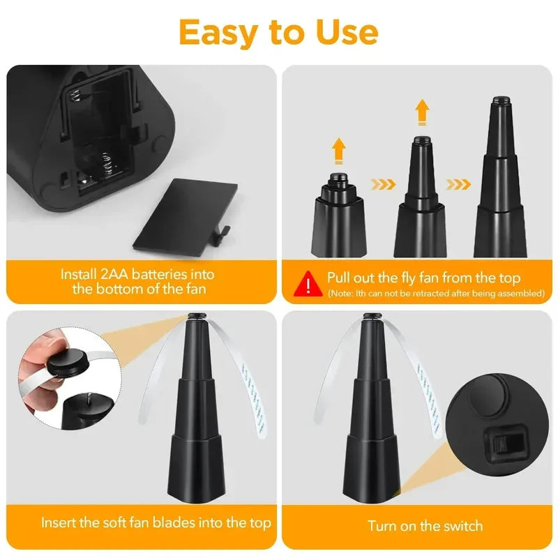 Multi Fly Table Fans With Holographic Blades For Indoor Outdoor