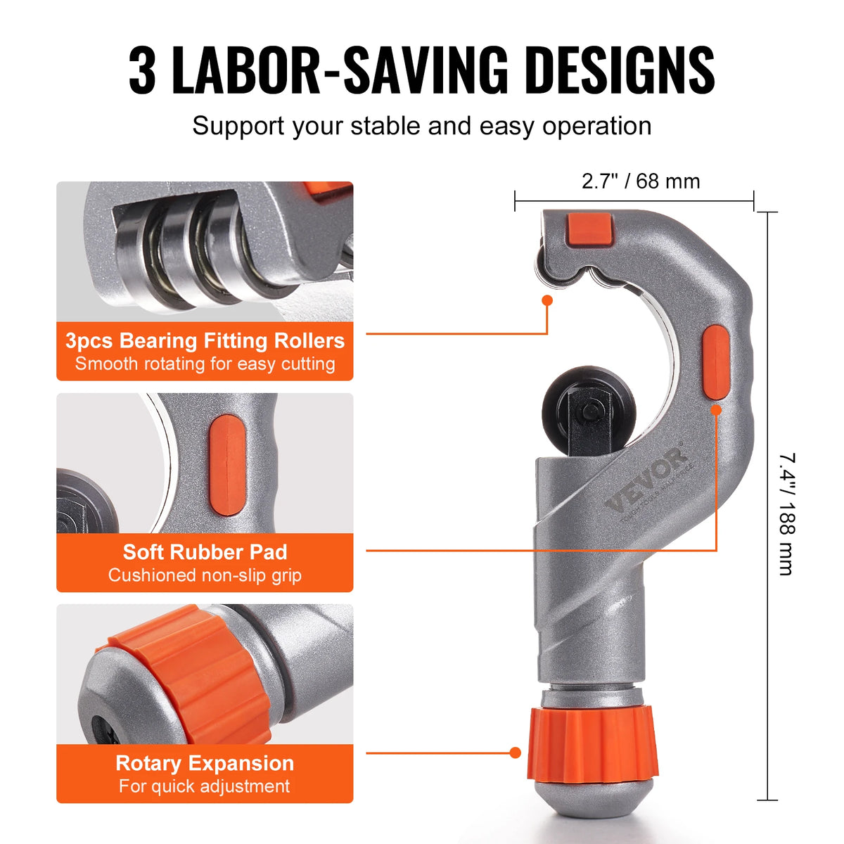 VEVOR Tubing Cutter Set Heavy Duty Pipe Cutting And Deburring