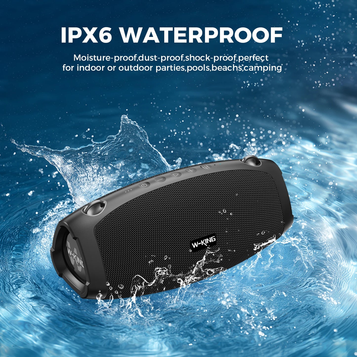 W King X10 Portable Bluetooth Speaker 70W Waterproof Outdoor Boombox
